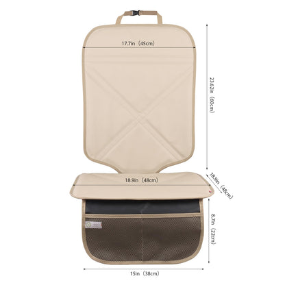 Viaviat Leather Car Seat Protector – Waterproof Beige