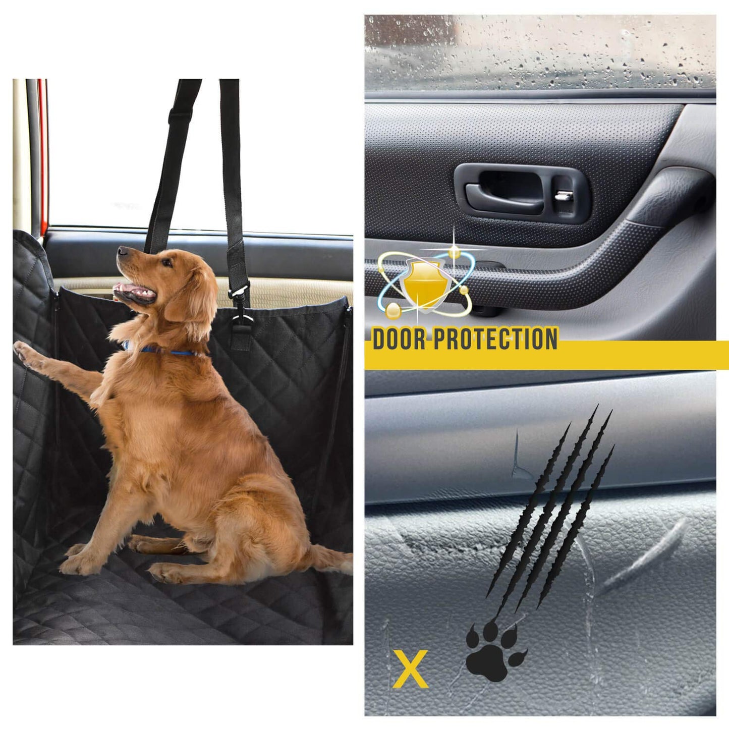 Vailge Waterproof Dog Car Seat Cover with Mesh Window