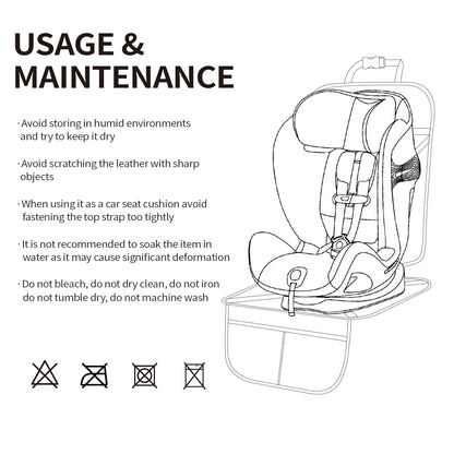Viaviat Leather Car Seat Protector – Waterproof Beige