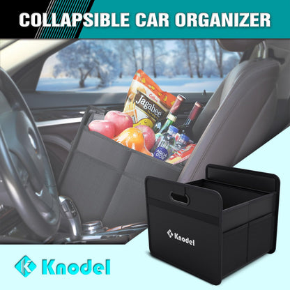 K KNODEL Foldable Car Trunk Organizer – Black