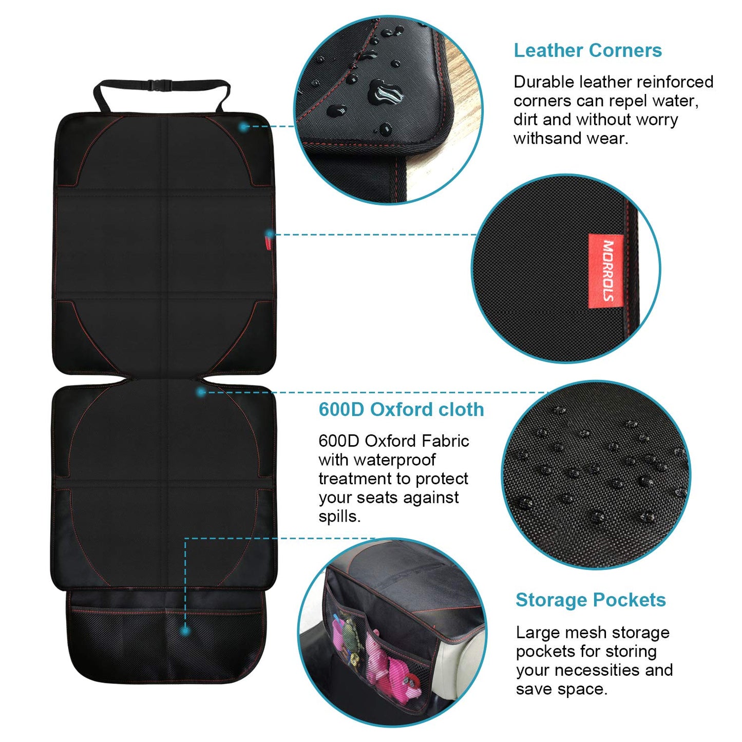 MORROLS Car Seat Protector – Waterproof Black