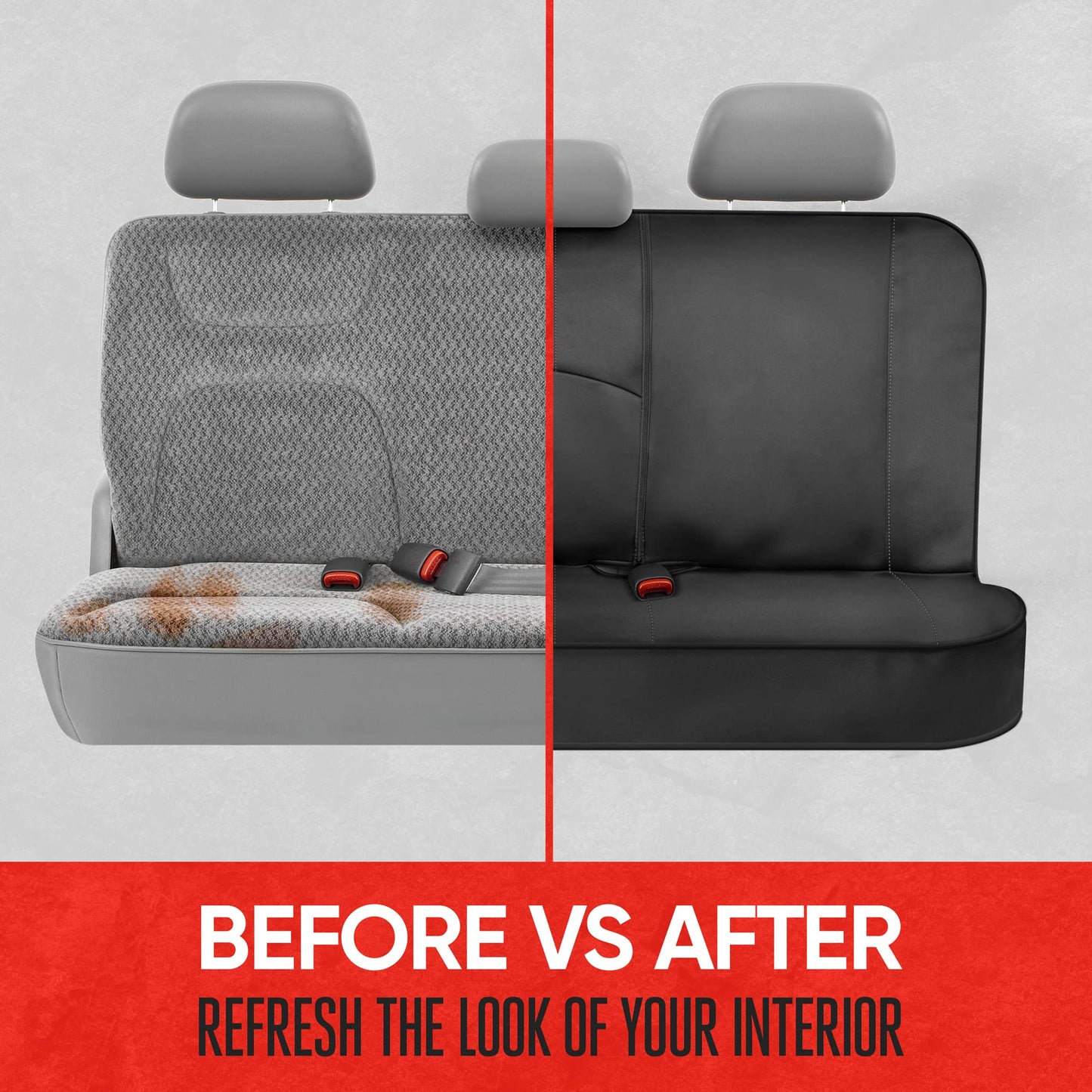 Motor Trend SpillGuard Rear Seat Protector – Waterproof Gray